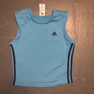 Blue adidas tank top